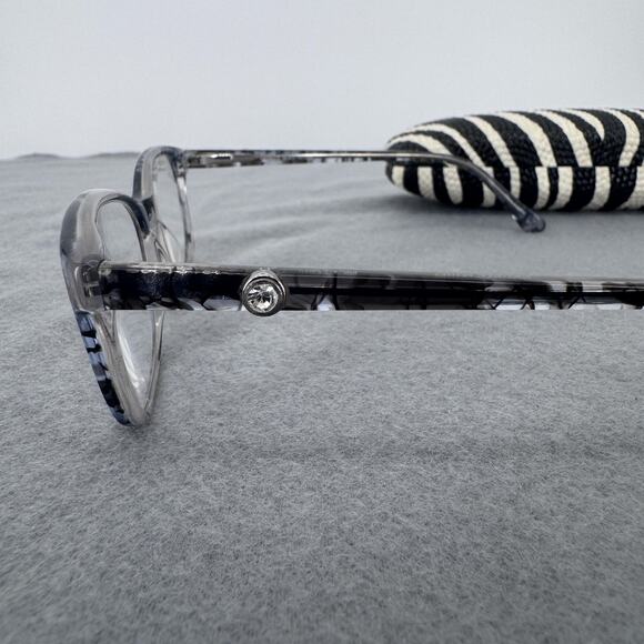 Karen Kane Petites Night Owl Eyeglasses Frames Marble 49-16-145 Zebra Case - Picture 3 of 12